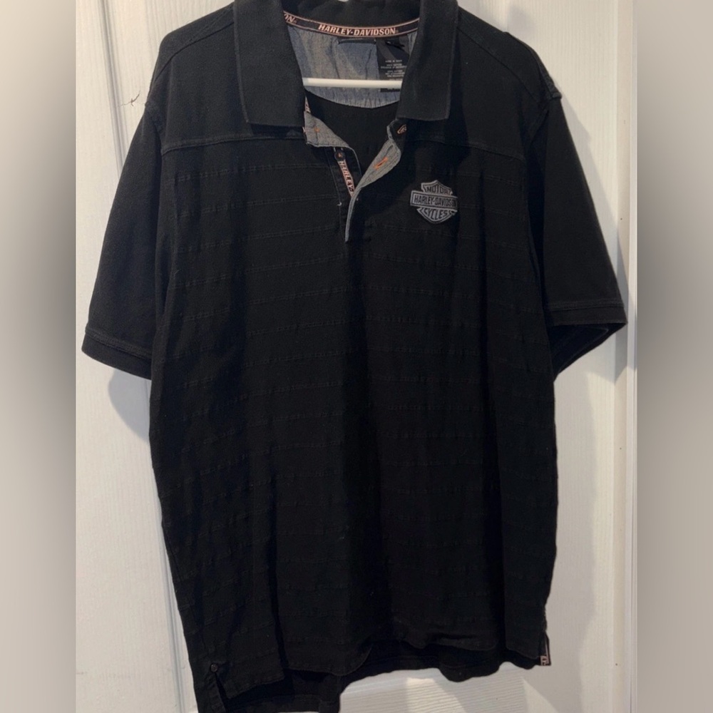 Harley-Davidson Black Men’s Polo with Subtle Logo